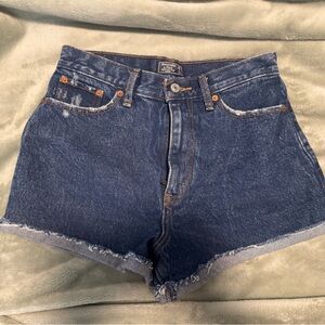 Abercrombie & Fitch Dark Blue Jean Shorts